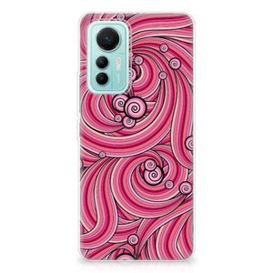 Xiaomi 12 Lite Hoesje maken Swirl Pink