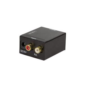 LogiLink CA0102 LogiLink Audio-Konverter Analog L/R zu Koaxial+Toslink Toslink / Cinch Audio Adapter Zwart