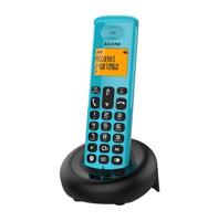 Alcatel E160 Blue draadloze DECT-telefoon met blokkering van ongewenste oproepen, groot oranje display met achtergrondverlichting, gemakkelijk af te lezen, klassieke en polyfonische beltonen