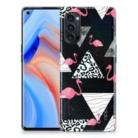 OPPO Reno4 Pro 5G TPU Hoesje Flamingo Triangle