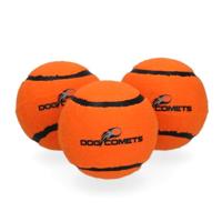 Dog Comets Starlight - Ø6 cm - Hondenspeelgoed - Hondenbal - Bouncing Tennisbal - Zwevend - Oranje - 3 Stuks