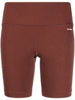 Sporty & Rich short nervuré à patch logo - Marron