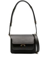 Marni sac à bandoulière Trunk en cuir Saffiano - Noir