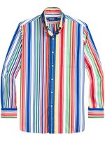 Polo Ralph Lauren classic-collar striped cotton shirt - Blanc