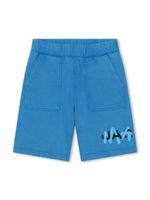 Marc Jacobs Kids short en coton à logo imprimé - Bleu