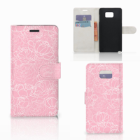 Samsung Galaxy Note 5 Hoesje White Flowers