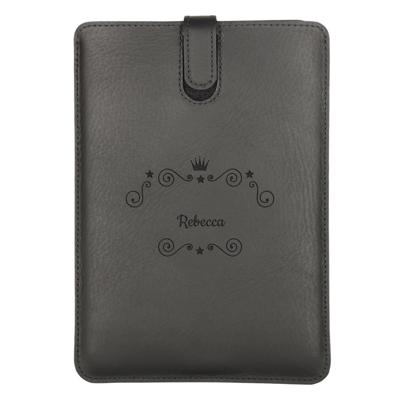 Leren iPad hoes met naam - iPad Mini 3 (Zwart)