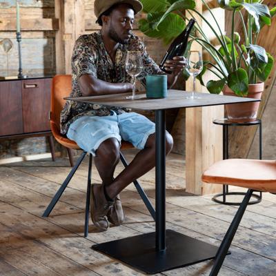 Dutchbone Vierkante Bistrotafel 'Braza' 70 x 70cm, kleur Bruin