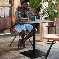 Dutchbone Vierkante Bistrotafel 'Braza' 70 x 70cm, kleur Bruin
