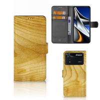 Xiaomi Poco X4 Pro 5G Book Style Case Licht Hout