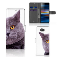 Sony Xperia 10 Telefoonhoesje met Pasjes Kat