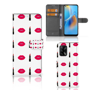 OPPO A74 4G Telefoon Hoesje Lipstick Kiss