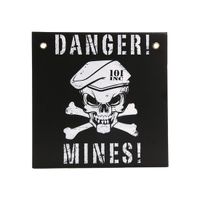 Wandplaatje danger mines 30x30