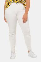 Ulla Popken Skinny Jeans, franjes aan zoom, 5-pocket - Grote Maten