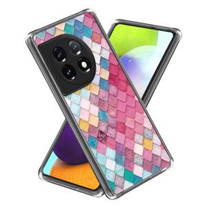 OnePlus 12R/Ace 3 Stijlvolle Ultradunne TPU Hoesje - Regenboog Ruit