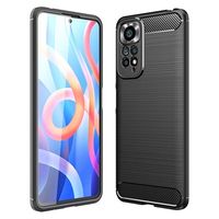 Xiaomi Redmi Note 11/11S Geborsteld TPU Hoesje - Koolstofvezel - Zwart