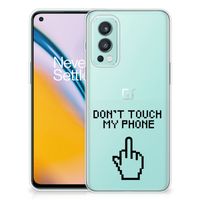 OnePlus Nord 2 5G Silicone-hoesje Finger Don't Touch My Phone