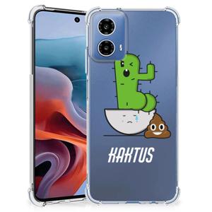 Motorola Moto G34 Stevig Bumper Hoesje Cactus Poo