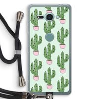 Cactus Lover: Sony Xperia XZ2 Compact Transparant Hoesje met koord - thumbnail