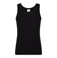 Beeren Young jongens hemd microfiber - jongens onderhemd brede bandjes - Naadloos - 176 - Zwart