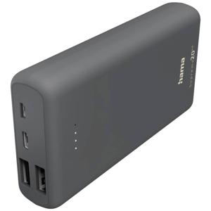 Hama Supreme 20HD Powerbank 20000 mAh LiPo USB-A, USB-C Donkergrijs