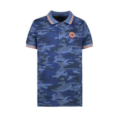 Cars polo Bascit met camouflageprint donkerblauw/blauw Cars polo Bascit met camouflageprint donkerblauw/blauw