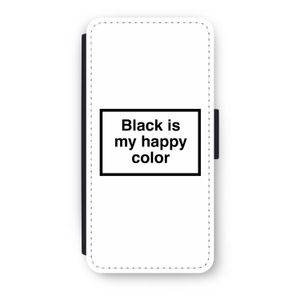 Black is my happy color: iPhone 7 Flip Hoesje