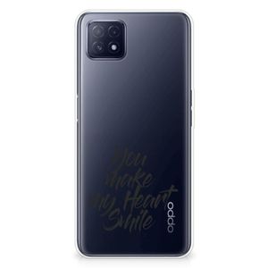 OPPO A53 5G | OPPO A73 5G Siliconen hoesje met naam Heart Smile