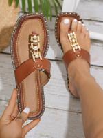 Pu Plain Slide Sandals