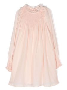 Chloé Kids robe évasée à bord volanté - Rose