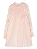 Chloé Kids robe évasée à bord volanté - Rose