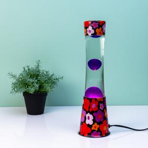 Lavalamp Bloemen Met Roze Lava