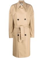 MM6 Maison Margiela trench oversize à boutonnière croisée - Tons neutres