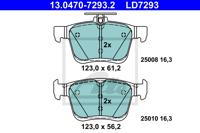 Remmenset, remschijf ATE, Remschijftype: Massief, Inbouwplaats: Achteras, u.a. für Seat, VW, Audi, Skoda - thumbnail