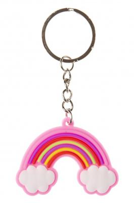 LG Imports sleutelhanger regenboog 5 cm roze LG Imports sleutelhanger regenboog 5 cm roze