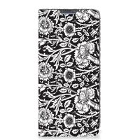 Poco X4 Pro 5G Smart Cover Black Flowers - thumbnail