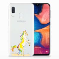 Samsung Galaxy A20e Telefoonhoesje met Naam Horse Color