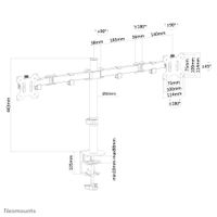 Neomounts FPMA-D550DBLACK 2-voudig Monitor-tafelbeugel 25,4 cm (10) - 81,3 cm (32) Zwenkbaar, Roteerbaar, Kantelbaar Zwart - thumbnail