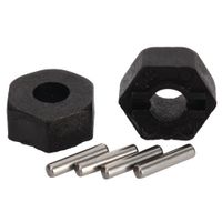 Wheel hubs, hex (2)/ stub axle pins (2)