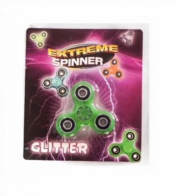 TOM fidget spinner Extreme glitter 7,6 cm groen