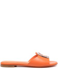 Santoni sandales en cuir à boucle - Orange