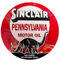 Sinclair Pennsylvania Motor Oil Emaille Bord - 50 cm ø