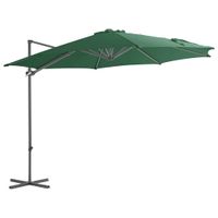 Zweefparasol met stalen paal 300 cm groen - thumbnail