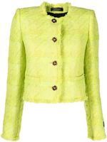 Versace veste en tweed à boutonnière - Vert