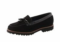 Sioux Dames 66540 mocassin, Zwart, 43 EU Breed