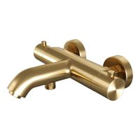 Opbouwset Bad- en Douchekraan Brauer Gold Edition Thermostatisch Met Glijstang En Handdouche 3 Standen Geborsteld Goud