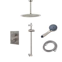 Saniclear Exclusive inbouw regendouche 20cm met plafondarm, 3 standen handdouche en glijstang RVS