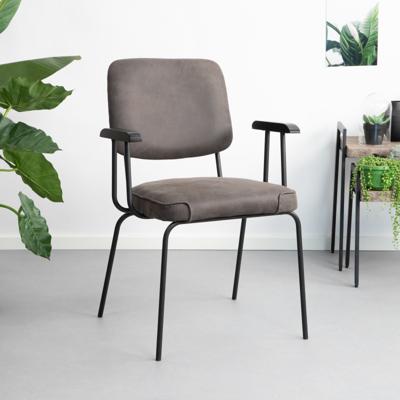 Sohome Eetkamerstoel 'Geraldine' met armleuning, kleur antraciet