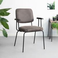Sohome Eetkamerstoel 'Geraldine' met armleuning, kleur antraciet
