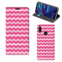 Huawei Y7 hoesje Y7 Pro (2019) Hoesje met Magneet Waves Pink - thumbnail